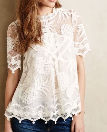 Anthropologie Pina Lace Top