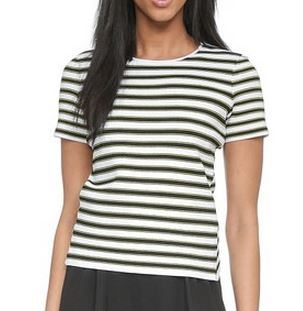 A.L.C. Dalet Top; if you look closely, the black stripes are outlined in bright yellow