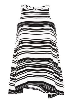 Suboo Striped Silk Tank; an elegant drape