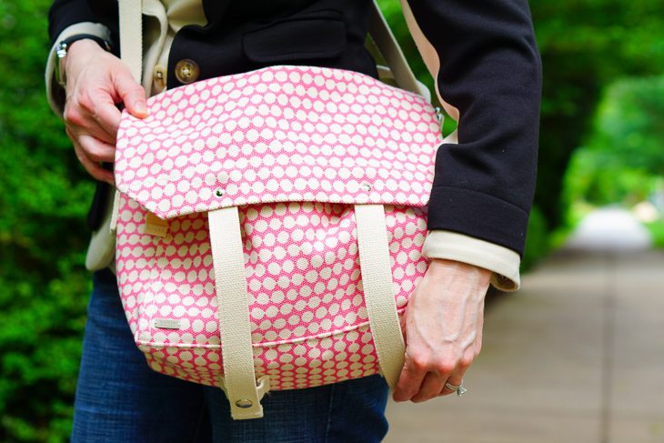 Rose checkers bag from Hable Construction