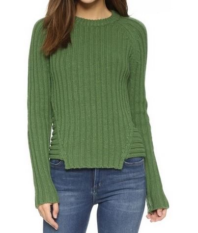 Marc by Marc Jacobs Ribbed Sweater: I love the color green
