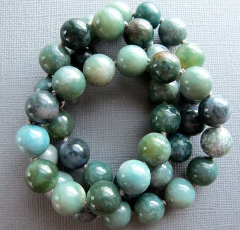 Moss Agate Necklace from Kenton Beadworks