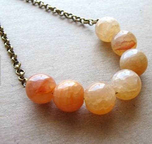 Fire Crackle Agate Necklace from Kenton Beadworks