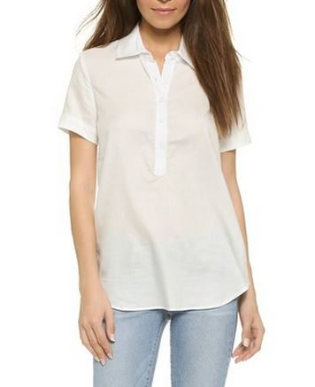 The Lady & The Sailor Short Sleeve Collared Henley