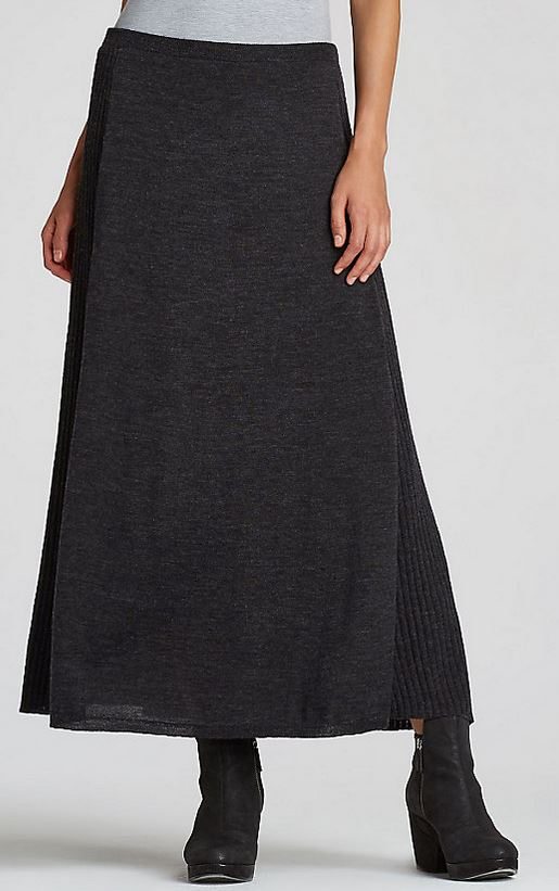 Eileen Fisher Paneled Merino Wool Skirt