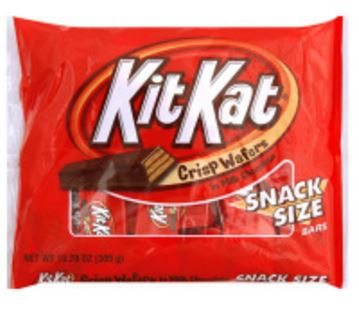 Bag of snack sized Kit Kats (weight: 10.78 oz.)