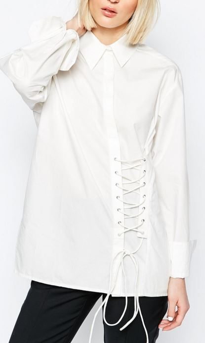 Weekday Nicky Lace Up Shirt from ASOS