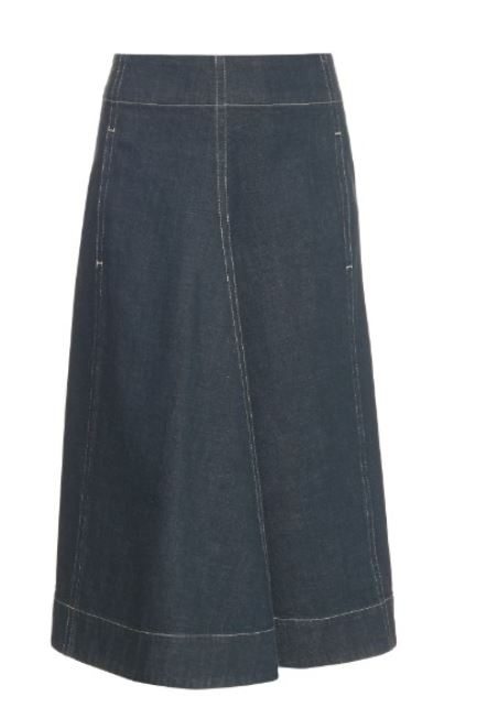 Lemaire A-line Denim Midi Skirt from MatchesFashion.com