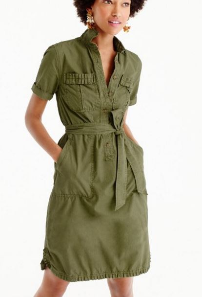 J.CREW RUFFLE HEM SHIRTDRESS