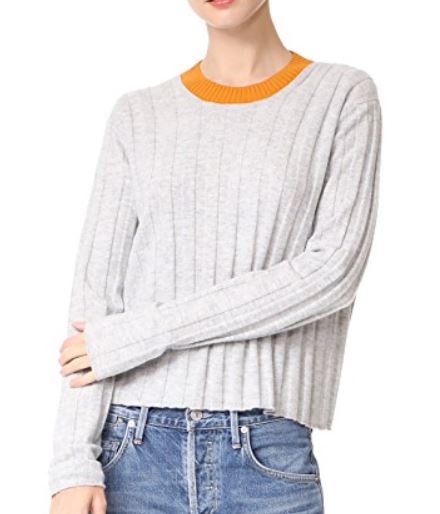 This Derek Lam 10 Crosby sweater also needs a blouse underneath . . .